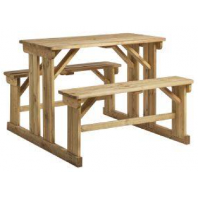 Walk-in 6 Seater Picnic Bench - Poseur Height